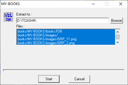 TurboCASH4 - Backup executable file extract