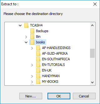 TurboCASH4 - Backup executable file select folder