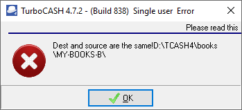 TurboCASH4 - Copy from Set of Books error