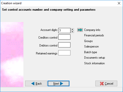 TurboCASH4 - Create a Set of Books advanced set digits