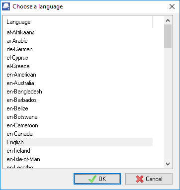 TurboCASH4 - Choose language