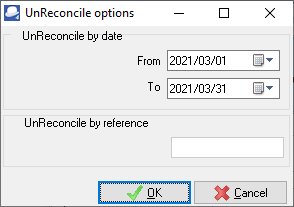 TurboCASH4 Bank reconciliation un-reconcile options
