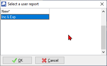 TurboCASH4 Report writer select report