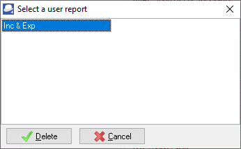 TurboCASH4 Report writer delete report