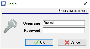 TurboCASH4 - Login password 