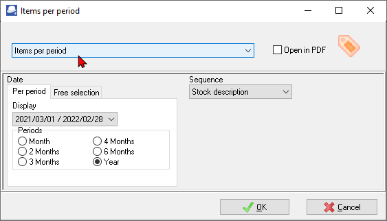 TurboCASH4 - Supplier return items per period report options