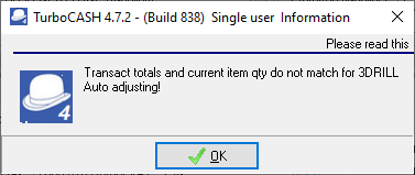 TurboCASH4 - Change stock item quantities information