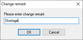 TurboCASH4 - Change stock item quantities remark