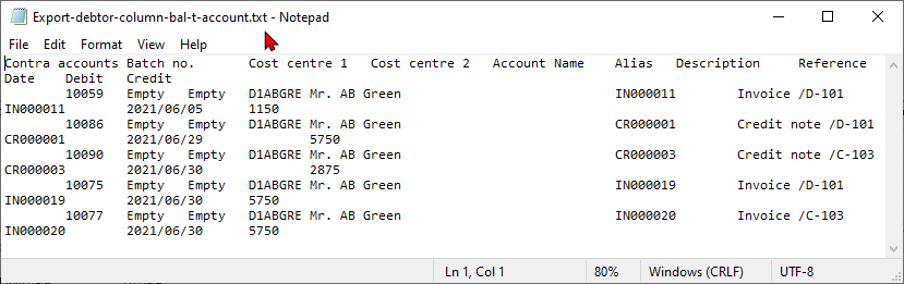 export-t-account-debtors-spreadsheet-text-file