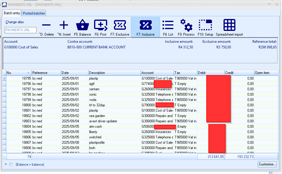 Batch now opens in Batch Entry